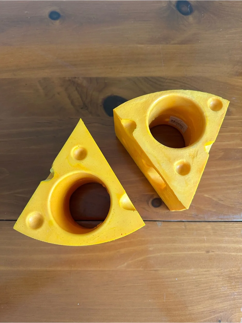 Pair Cheesehead Coozie can holders